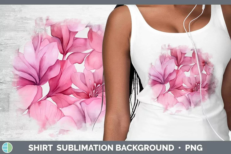 Watercolor Flowers Cyclamen Shirt Sublimation Sublimation Ba