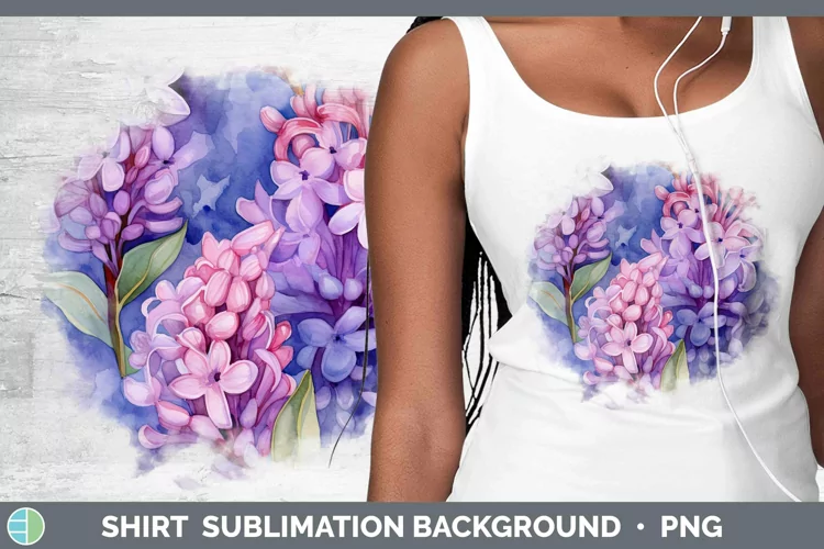 Watercolor Flowers Hyacinth Shirt Sublimation Sublimation Ba