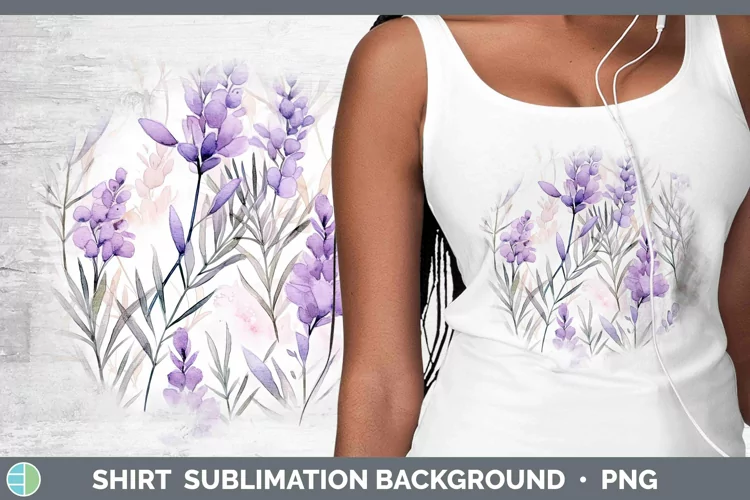 Watercolor Flowers Light Purple Shirt Sublimation Sublimatio