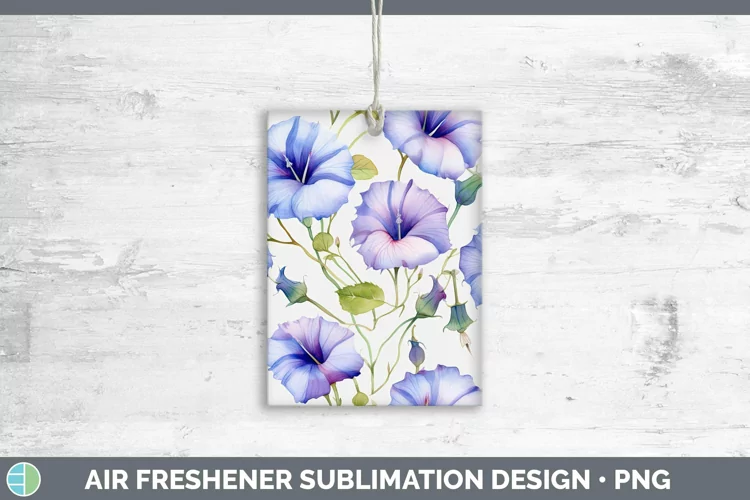 Watercolor Flowers Morning Glory Air Freshener Sublimation C