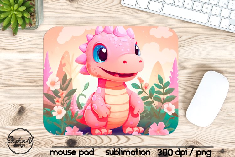 Cute dino mouse pad designs