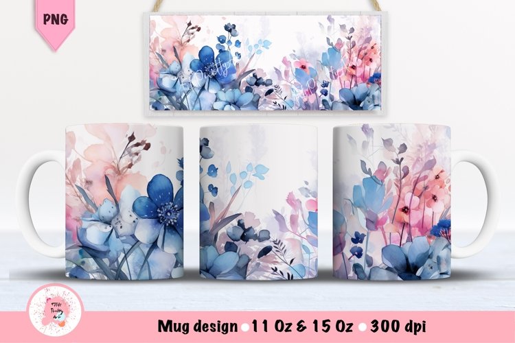 Blue Flowers Clipart Image 12