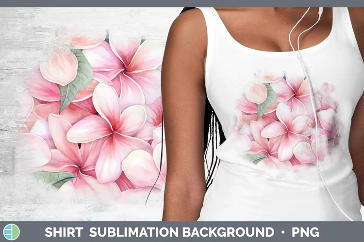 Watercolor Flowers Plumeria Shirt Sublimation Sublimation Ba