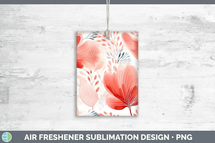 Watercolor Flowers Red Air Freshener Sublimation Car Freshen