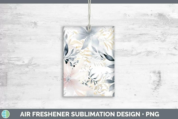 Watercolor Flowers Slate Air Freshener Sublimation Car Fresh