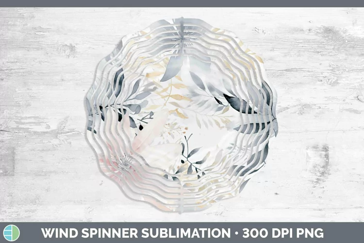 Watercolor Flowers Slate Wind Spinner Sublimation Spinner De