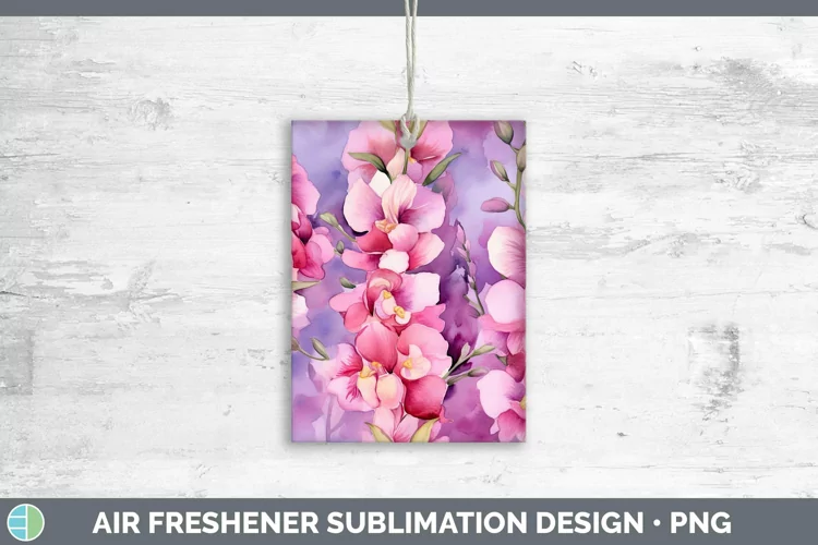 Watercolor Flowers Snapdragon Air Freshener Sublimation Car