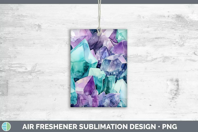 Watercolor Fluorite Air Freshener Sublimation Car Freshener
