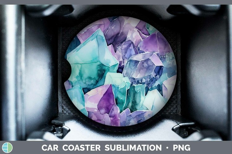 Watercolor Fluorite Car Coaster Sublimation Coaster Designs
