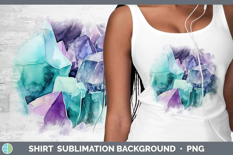 Watercolor Fluorite Shirt Sublimation Sublimation Background