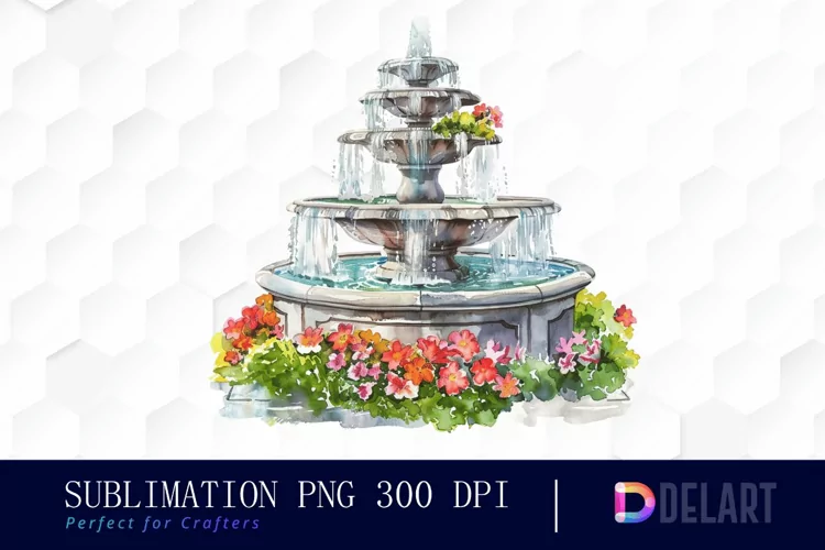 Fountain Illustration Clipart