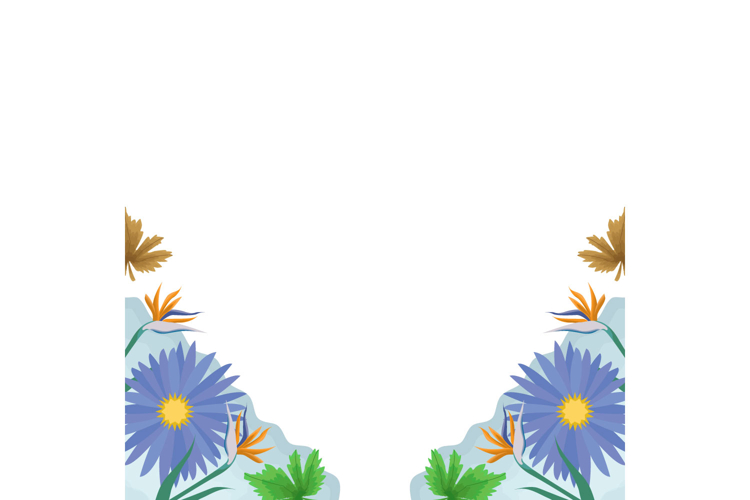 Watercolor frame decoration element frame graphic