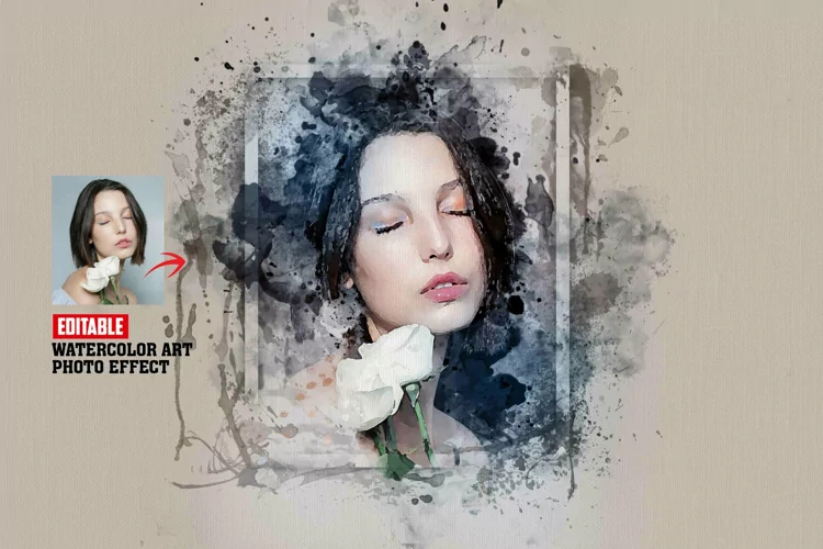 Watercolor Frame Photo Effect