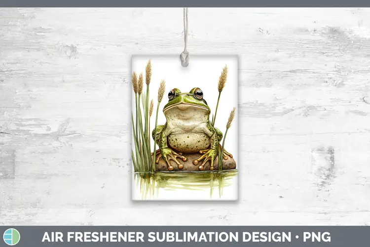 Watercolor Frog Air Freshener Sublimation Car Freshener Desi