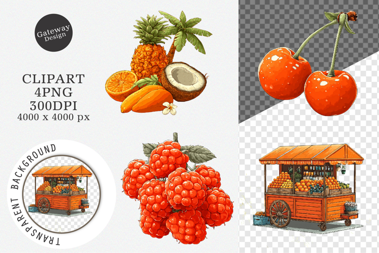 Watercolor Fruit Clipart, Watercolor Fruit PNG
