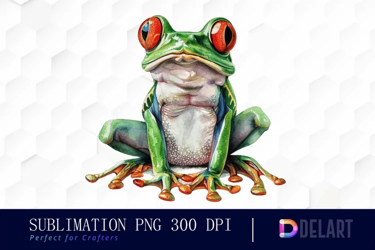 Funny and Cute Frog Illustration Clipart