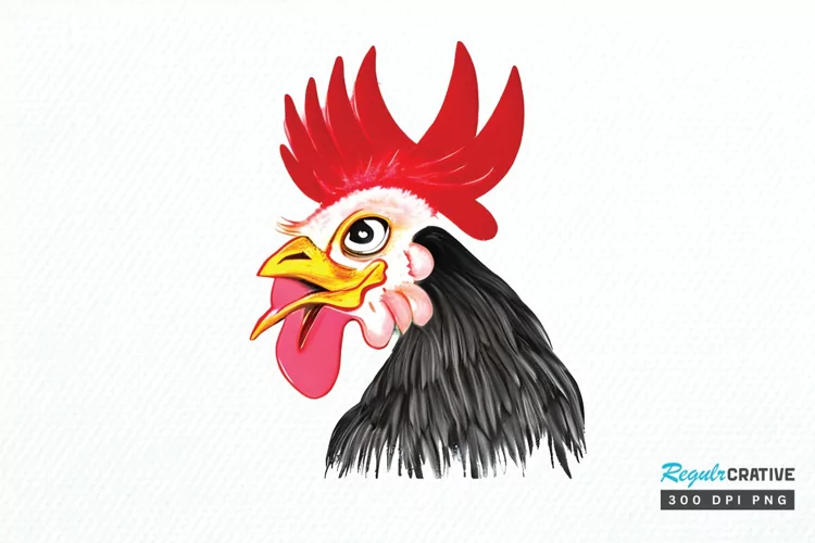Watercolor Funny Chicken PNG Clipart