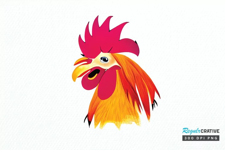 Watercolor Funny Chicken PNG Clipart