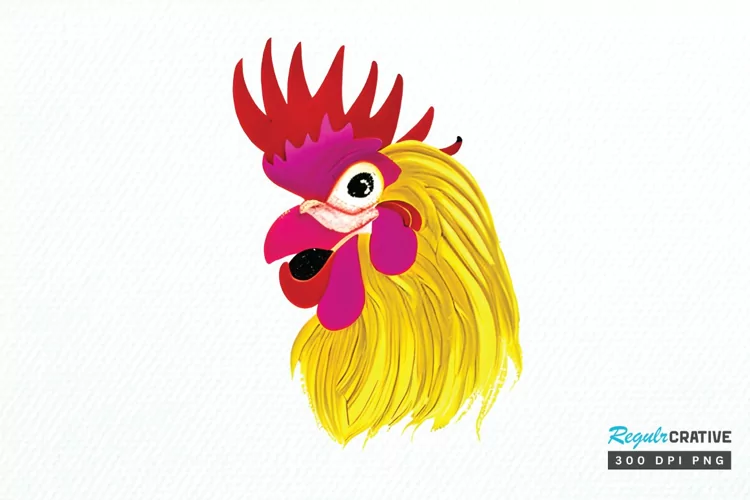 Watercolor Funny Chicken PNG Clipart
