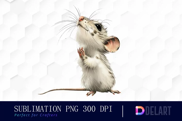 Funny Cute Rat Graphics Clipart