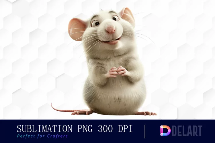 Funny Cute Rat Graphics Clipart