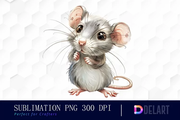 Funny Cute Rat Sublimation PNG Clipart