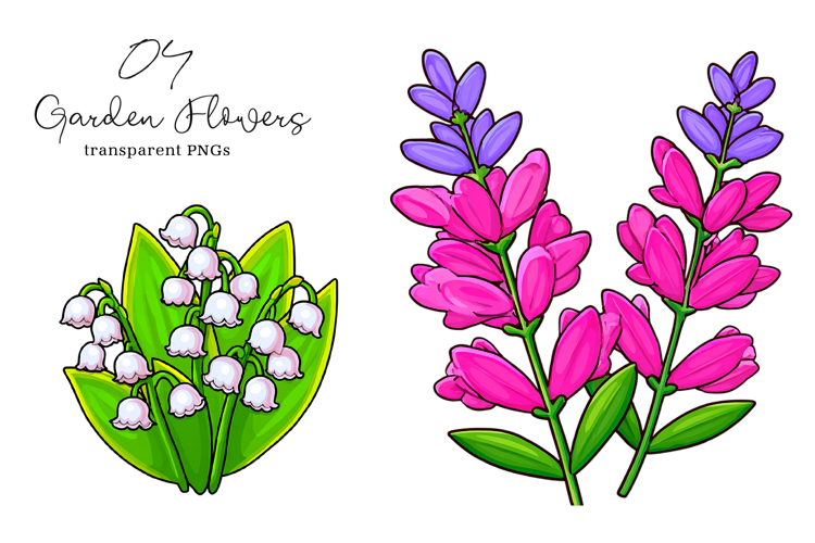 Watercolor Garden Flowers Clipart, Garden Flowers PNG