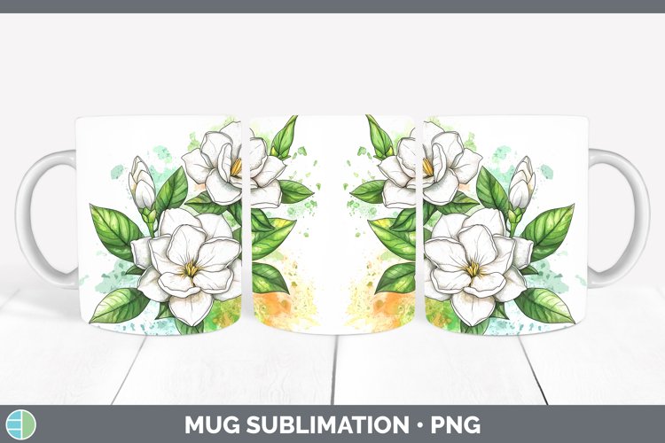 GorgeousWatercolor Mug Wrap design.