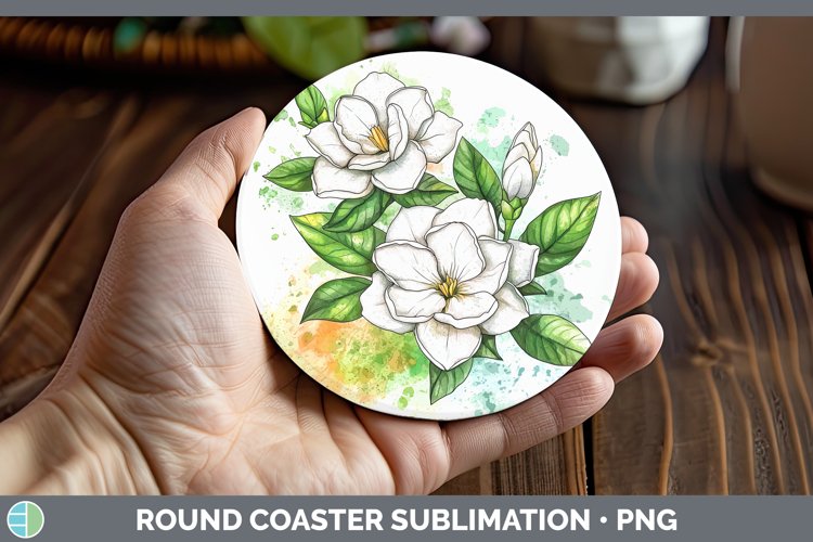 GorgeousWatercolor Round Coaster design.