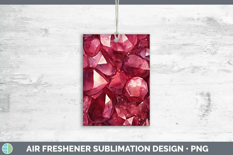 Watercolor Garnet Air Freshener Sublimation Car Freshener De