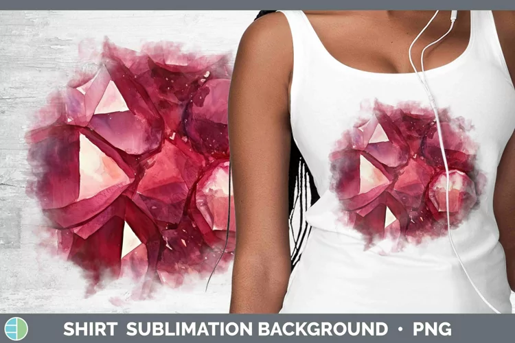Watercolor Garnet Shirt Sublimation Sublimation Background D