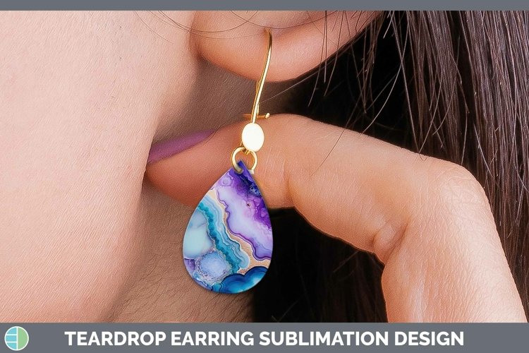 GorgeousWatercolor Teardrop Earrings design.