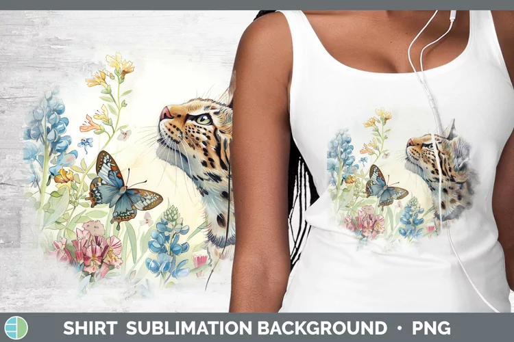 Watercolor Geoffroys Cat Shirt Sublimation Sublimation Backg