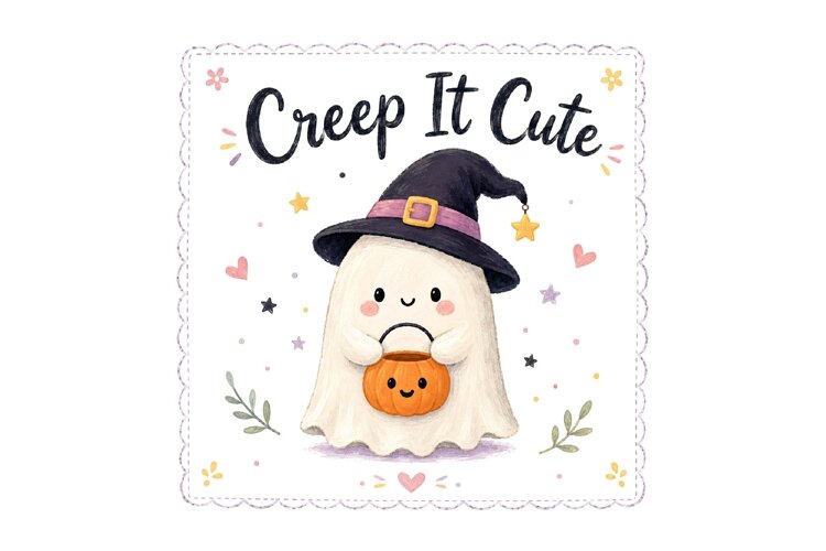 Watercolor Ghost Creep It Cute PNG File example image 1