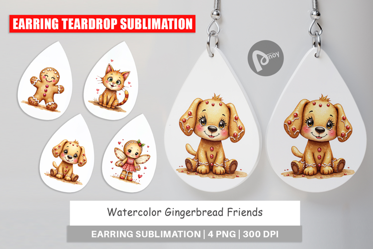 Gingerbread Friends Earring
