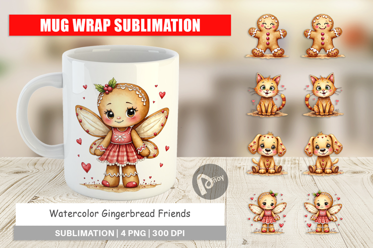 Gingerbread Friends Mug Wrap