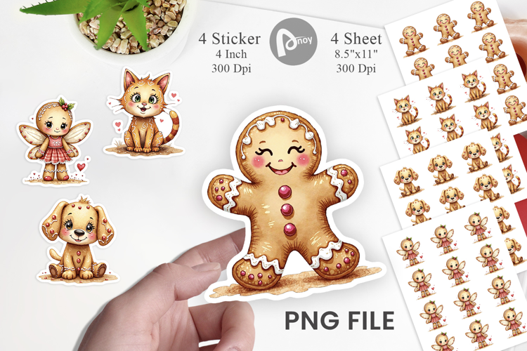 Gingerbread Friends Sticker