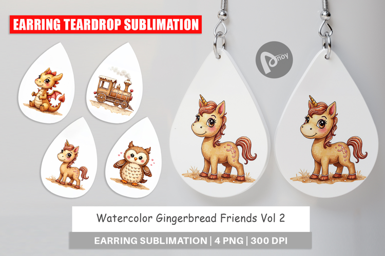 Gingerbread Friends Earring