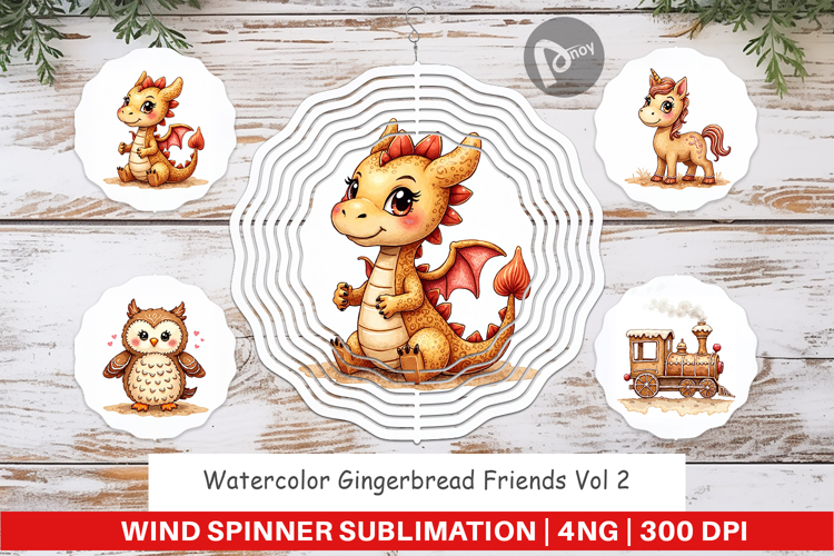 Gingerbread Friends Wind Spinner