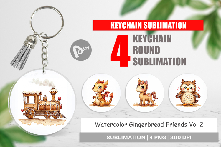 Gingerbread Friends Keychain