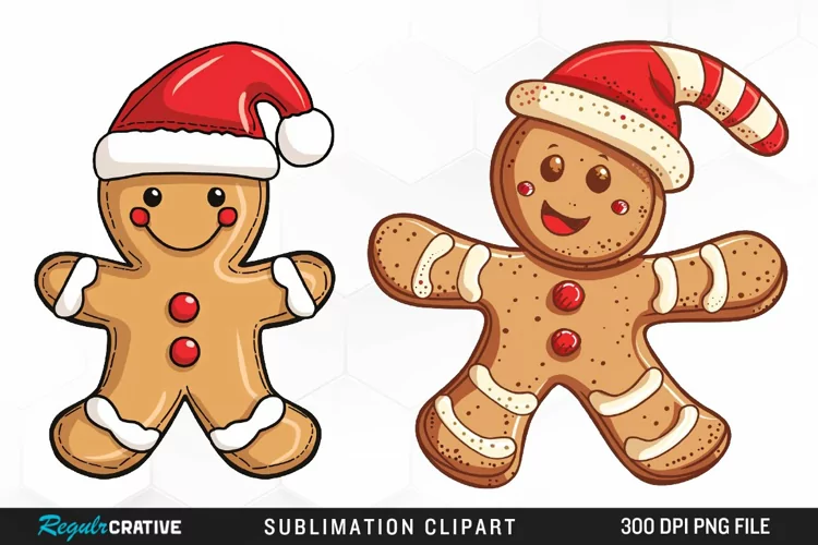 Watercolor Gingerbread Man Clipart