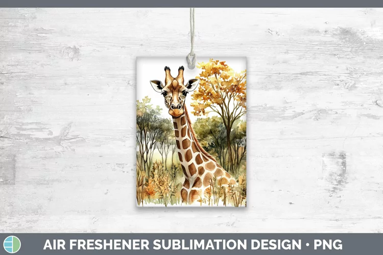 Watercolor Giraffe Air Freshener Sublimation Car Freshener D