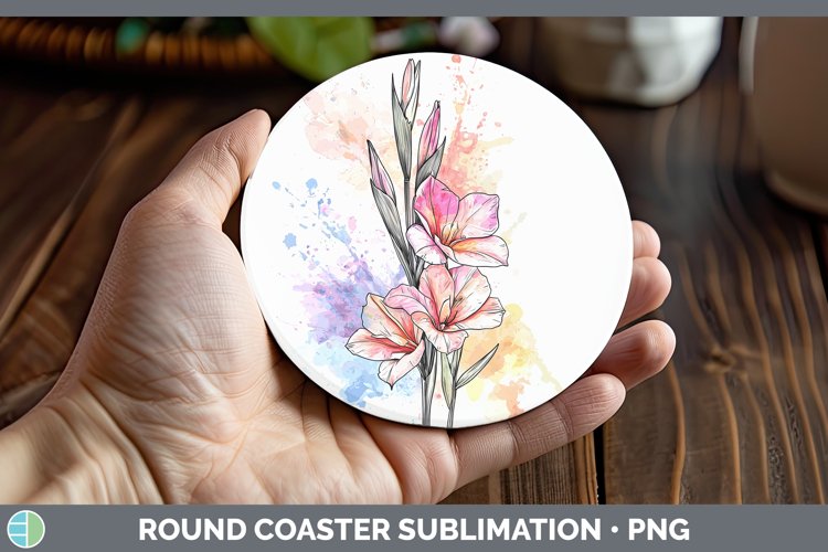 GorgeousWatercolor Round Coaster design.