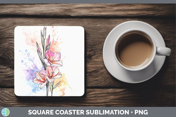 GorgeousWatercolor Square Coaster design.