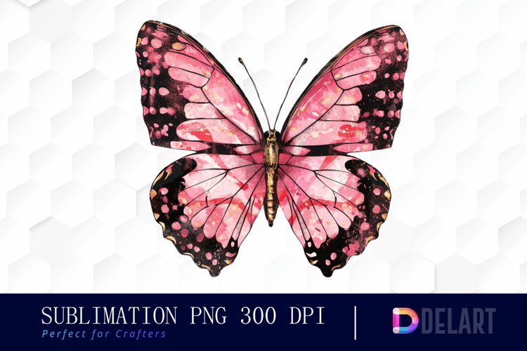 Pink Butterfly Clipart Image 2