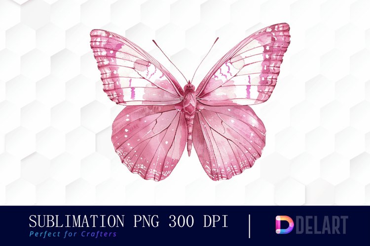 Pink Butterfly Clipart Image 3