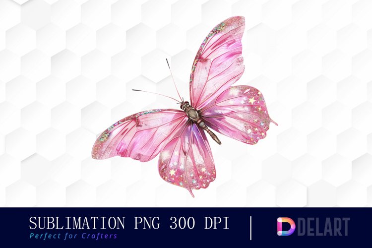 Pink Butterfly Clipart Image 5