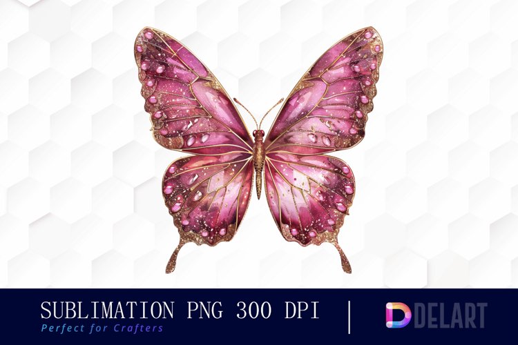 Pink Butterfly Clipart Image 10