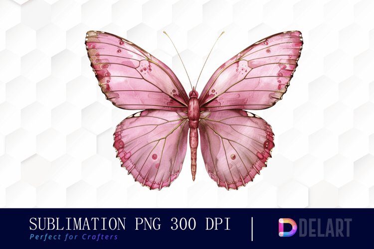 Pink Butterfly Clipart Image 14