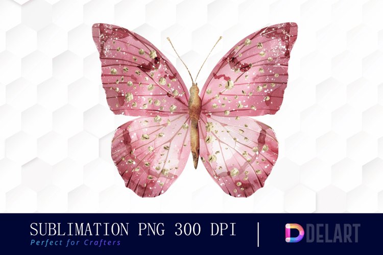 Pink Butterfly Clipart Image 12